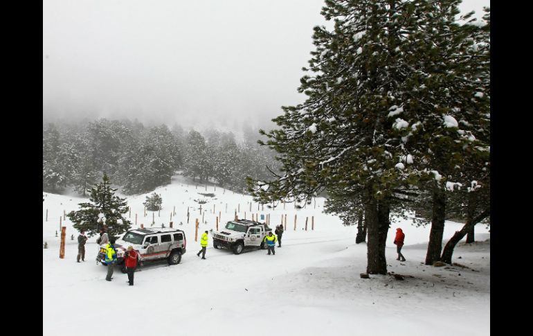 La nieve ya está en la calle, publica PC Jalisco, para que los visitantes lo tomen en cuenta.  /