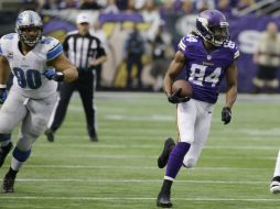 El novato Cordarelle Patterson (84) fue la bujía ofensiva de los Vikingos en el último partido del Metrodome. AP /