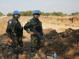 Cascos azules se encuentran en Africa para tratar de lograr la paz en Sudán del Sur. ARCHIVO /