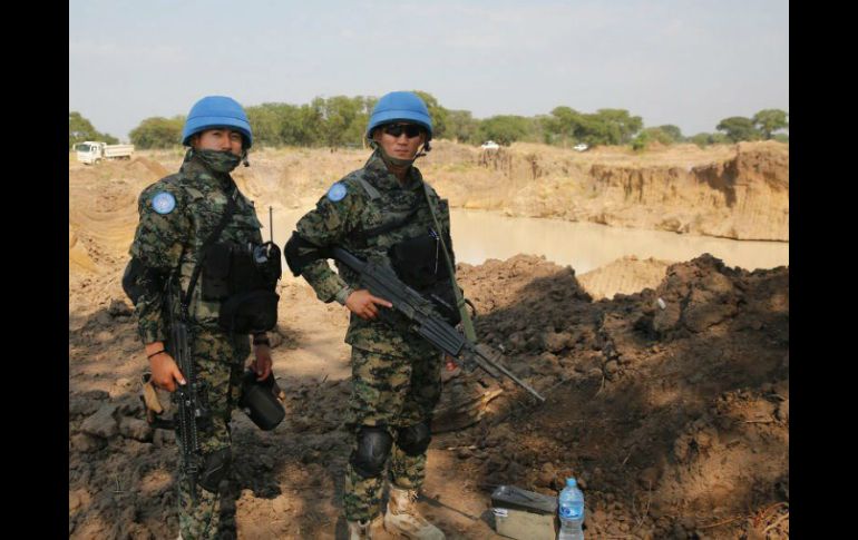 Cascos azules se encuentran en Africa para tratar de lograr la paz en Sudán del Sur. ARCHIVO /