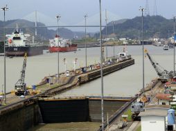 Vista general de la esclusa de Miraflores en el Canal de Panamá. EFE /