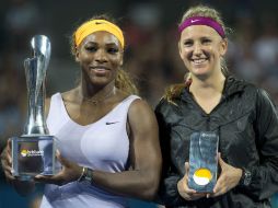 Serena Williams vence a Victoria Azarenka 6-4 y 7-5. AFP /