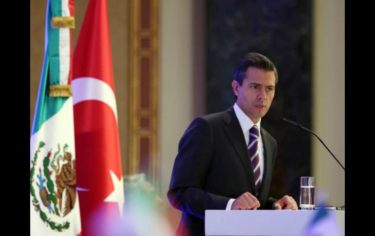 Peña Nieto durante la Reunión del Consejo de Negocios Turquía-México. ARCHIVO /