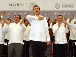 Peña, en el acto conmemorativo del 99 aniversario de la promulgación de la Ley Agraria el día de ayer. Foto: Facebook. ESPECIAL /