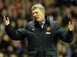 El técnico David Moyes no ha encontrado el rumbo en el banquillo del United. AFP /