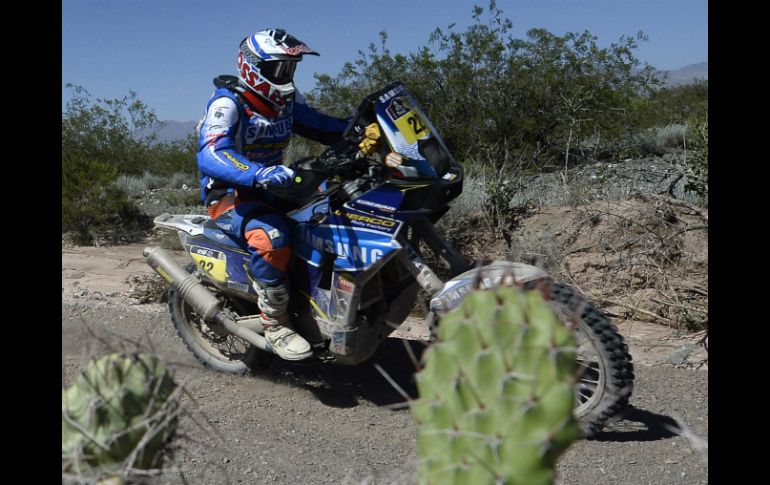 Alain Duclos de Sherco consiguió llevarse el primer sitio este día. AFP /