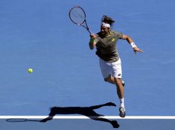 El tenista español David Ferrer durante la primera ronda del Abierto de Australia en Melbourne. EFE /