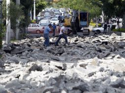 Los automovilistas también se ven afectados por los trabajos.  /