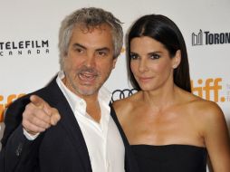 Cuarón y Sandra Bullock, nominados a Mejor Director y Mejor Actriz por ‘Gravedad’.  /