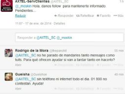 Los usuarios se quejaron en redes sociales ante la falta del servicio de Axtel. ESPECIAL /