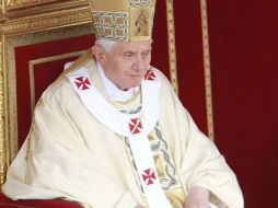 Imagen tomada a Benedicto XVI mientras oficiaba una misa. ARCHIVO /