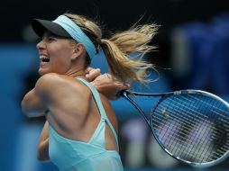 Aspecto de María Sharapova durante el partido. AP /