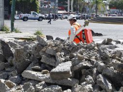 Imagen de los trabajos a la altura de la glorieta de los Niños Héroes. ARCHIVO /