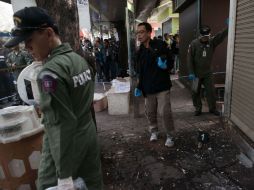 El viernes, una explosión durante un desfile de opositores dejó un muerto y  37 heridos en la capital tailandesa. ARCHIVO /