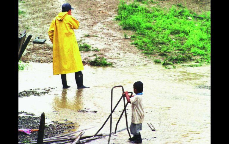 Las lluvias de enero dejaron varias inundaciones en Tecpatán, Chiapas. ARCHIVO /