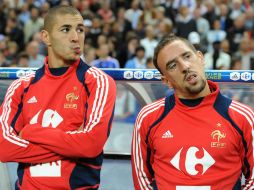 Franck Ribéry acepta haber pasado una noche con la involucrada, Karim Benzema lo niega. AFP /