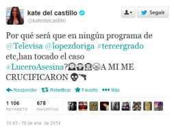 Kate expresa su 'duda' a través de su cuenta de twitter. ESPECIAL /