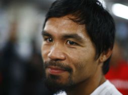 Pacquiao reta al estadounidense a que en el contrato se estipule que las ganancias del combate sean destinadas a obras de caridad. ARCHIVO /