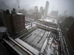 Vista de Nueva York. El servicio meteorológico recomienda a los habitantes de la ciudad viajar ''sólo por una emergencia''. AP /