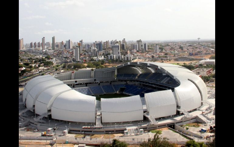 Vista del estadio Arena das Dunas, donde la selección de México se enfrentará a Camerún. EFE /