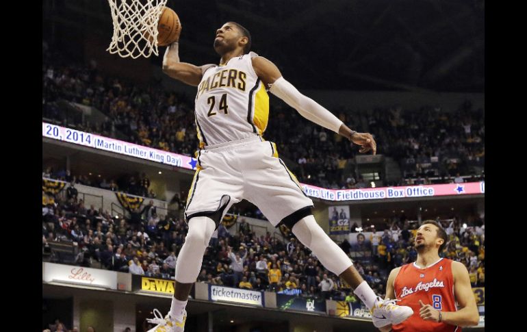 Paul George de los Pacers de Indiana estará en el conjunto del Este. AP /