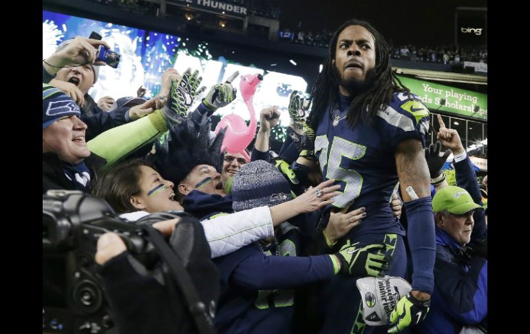 El esquinero de los Halcones Marinos, Richard Sherman, pieza clave en la llegada a la gran final. AP /