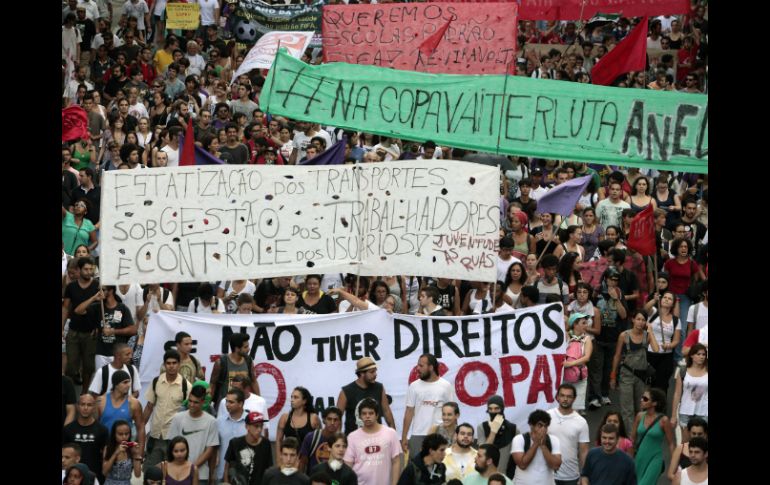 Aspecto de una de las manifestaciones en Sao Paulo. AFP /