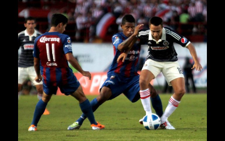 Durante el partido de esta tarde, los Potros empataron 1-1 ante Chivas. NTX /