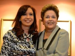 'Por la tarde, reunión con Dilma, Presidenta de Brasil, recién arribada de Lisboa', comparte la argentina. Foto: @CFKArgentina ESPECIAL /