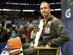 Es el tercer Super Bowl para Manning, pero no piensa mencionar tampoco la palabra 'retiro'. AP /