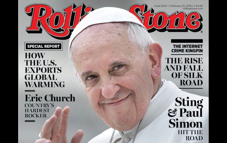 La imagen del Papa Francisco aparece en la portada de la revista con la leyenda: ''los tiempos están cambiando''. EFE /