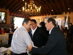 El senador Ernesto Cordero y el líder nacional del PAN, Gustavo Madero durante la Reunión Plenaria. SUN /