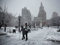 El estado de Massachussets y la capital Washington podrían registrar precipitaciones de hasta ocho pulgadas de nieve. AFP /