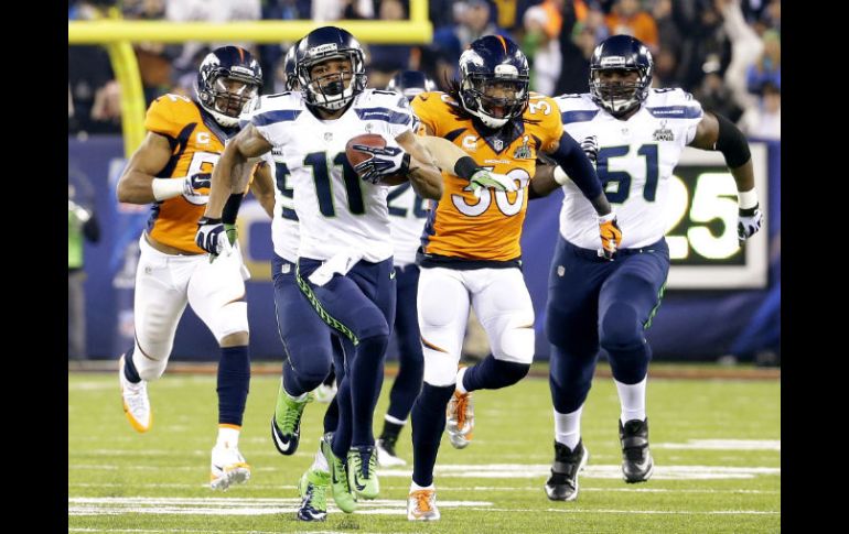 Uno de los momentos de mayor efervescencia fue el touchdown de Percy Harvin. AP /