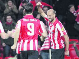 Como leones. El Athletic Club de Bilbao quiere aprovecharse de los gallegos en su casa. EFE /