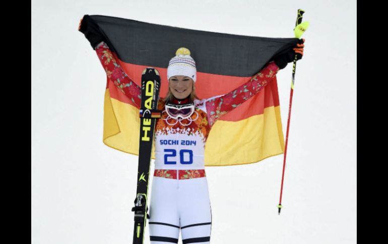 Hoefl-Riesch vuelve a coronarse como la mejor en esta disciplina. AFP /