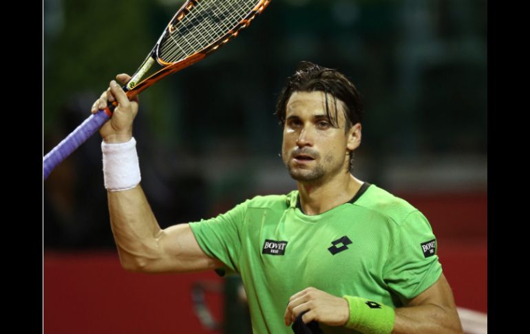 El tenista, celebra su triunfo durante el partido de primera ronda del torneo ATP de Buenos Aires. EFE /