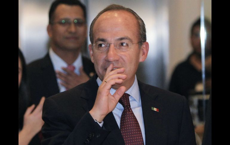 El ex Presidente Felipe Calderón descarta que vaya a intervenir durante el proceso interno del PAN. EFE /