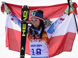 La 'novia' de Austria, Anna Fenninger, gana su primera medalla de oro en los Juegos de Invierno. AFP /