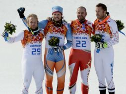 En el tercer puesto hubo un empate entre el canadiense Jan Hudec y el estadounidense Bode Miller. EFE /