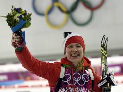 Domracheva ha sido la reina en estos Juegos Olímpicos de Invierno. AFP /