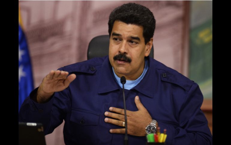 El presidente venezolano se refirió ampliamente durante la rueda de prensa a sus diferencias con Estados Unidos. AFP /