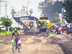 Imagen de los trabajos en el nodo vial de Ramón Corona. ARCHIVO /