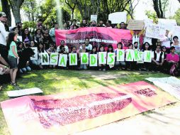 El también llamado Parque Rojo fue el punto de reunión para la manifestación en contra de la violencia contra los periodistas.  /