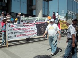 En ocasiones anteriores habrían realizado manifestaciones desde el centro hasta el SAT. ARCHIVO /