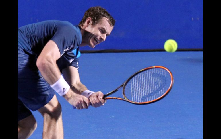 La lesión de la que viene saliendo Murray no es impedimento para que piense coronarse en Acapulco. NTX /