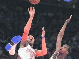 Las posibilidades de Knicks de clasificar dependen de Carmelo Anthony (7). AP /