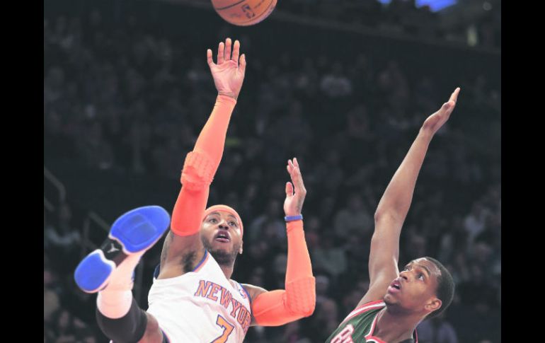 Las posibilidades de Knicks de clasificar dependen de Carmelo Anthony (7). AP /