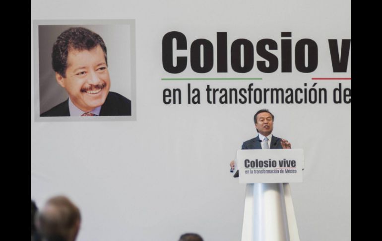 César Camacho emite un mensaje por el 20 aniversario luctuoso del ex candidato presidencial Luis Donaldo Colosio. SUN /