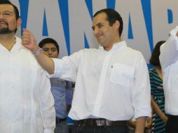 Ernesto Cordero encaveza un acto de campaña en el estado de Veracruz. NTX /